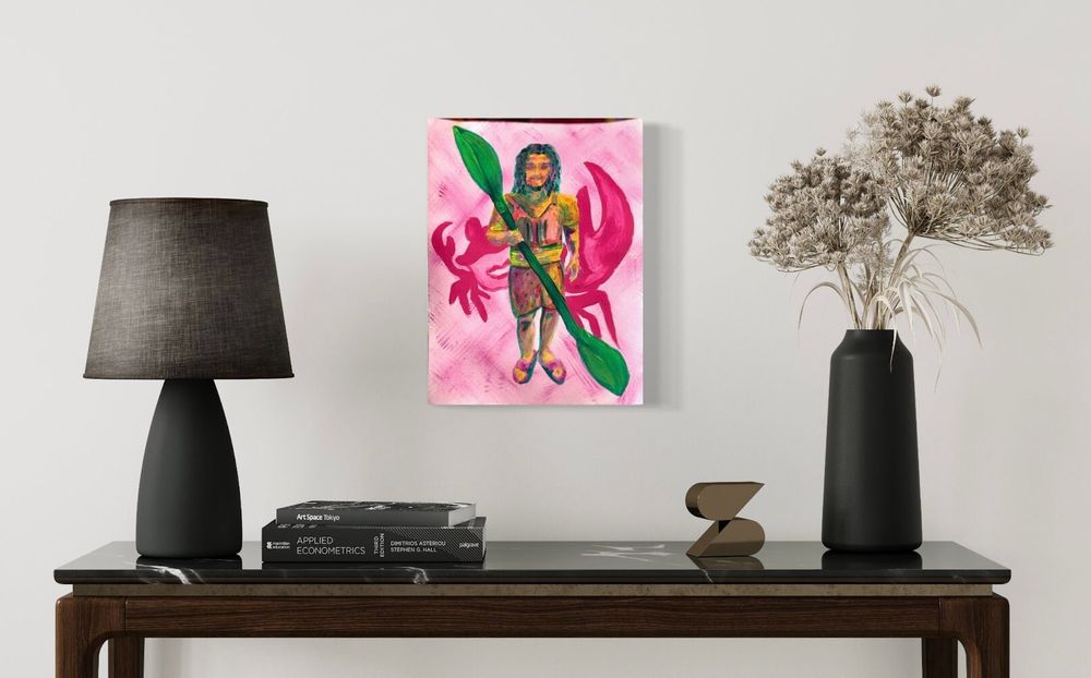 Summer Moment - Original Abstract Painting on Paper