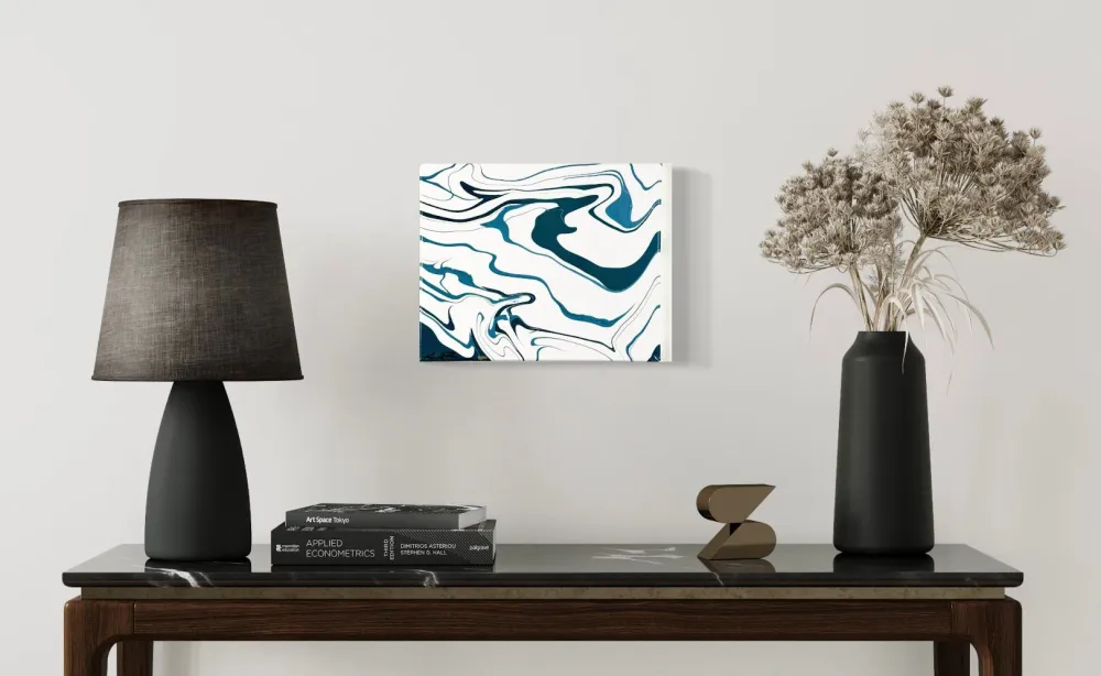 Marble - Original Abstract Acrylic Fluid Painting on Canvas