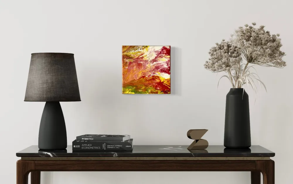 Lava Flow - Original Abstract Fluid Acrylic Painting on Canvas