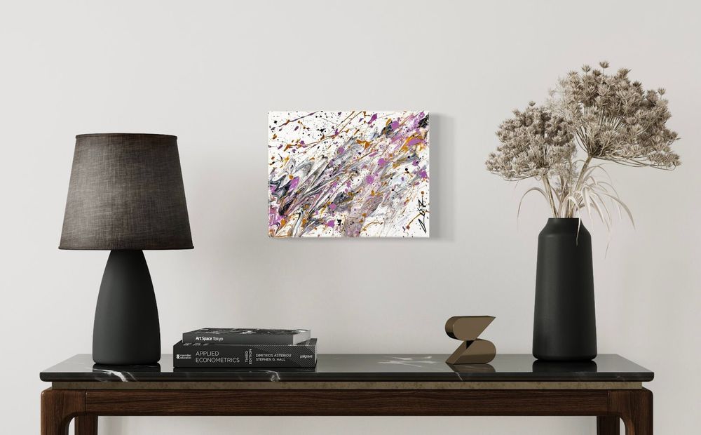 Pollock Inspired - Original Abstract Acrylic Fluid Painting on Canvas