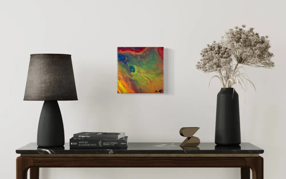 Jupiter's Storm -  Original Abstract Acrylic Fluid Painting 