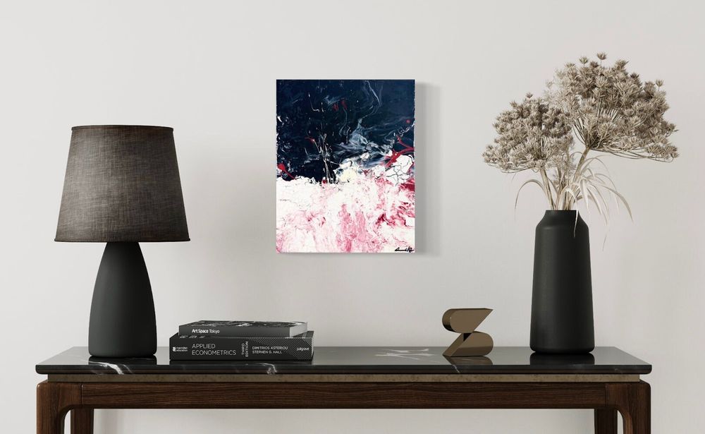 Dichotomy - Original Abstract Acrylic Fluid Painting on Canv