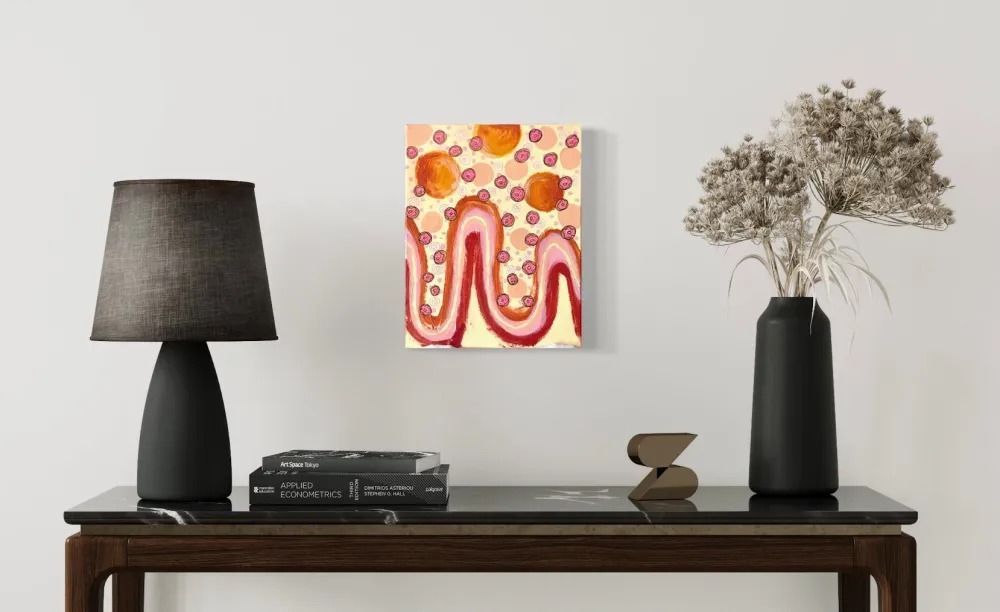 Donuts - Original Abstract Acrylic Painting on Canvas