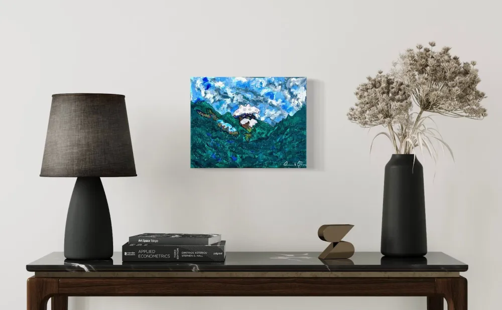 Papa Smurgf - Original Abstract Acrylic Painting on Canvas