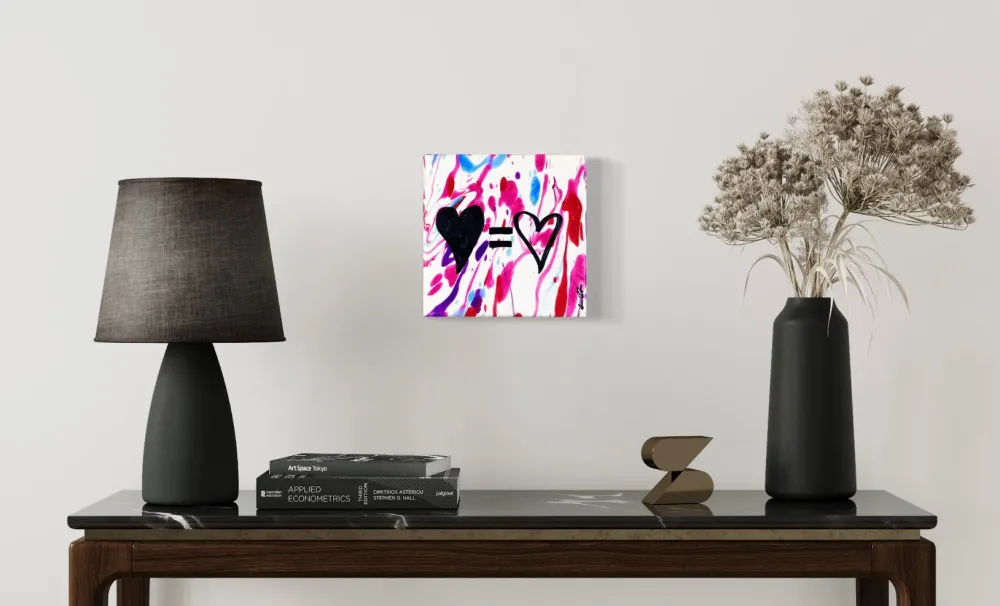 Love is Love - Original Abstract Acrylic Fluid Painting on Canvas