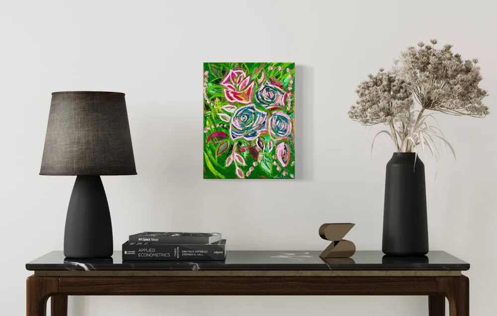 Roses - Original Abstract Acrylic Painting on Canvas