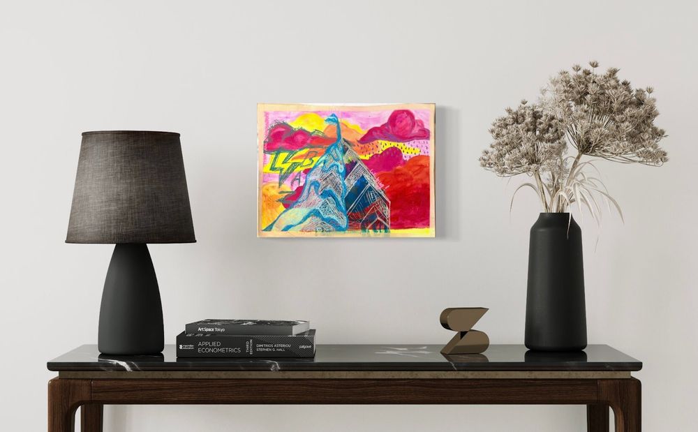 Abstract Skyline - Original Abstract Painting on Paper