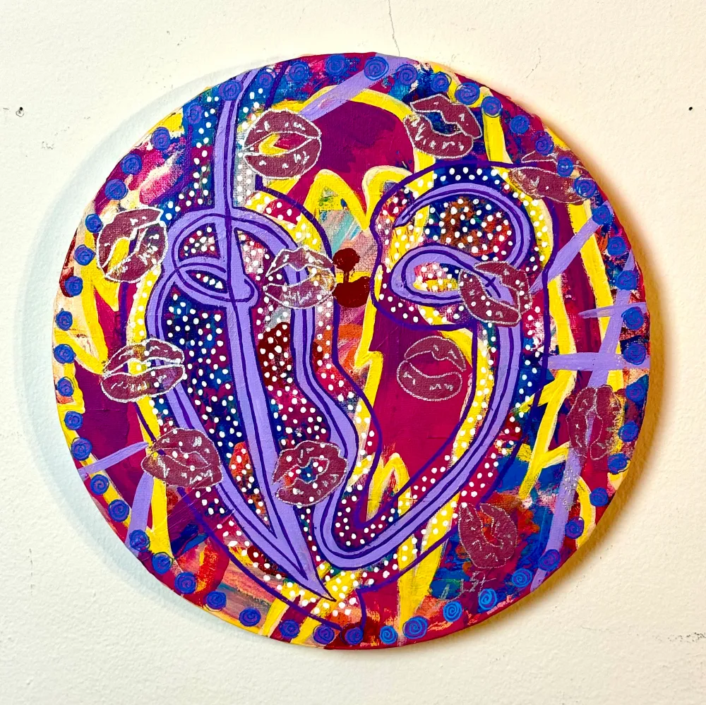 Hidden Face - Original Abstract Acrylic Painting on Canvas