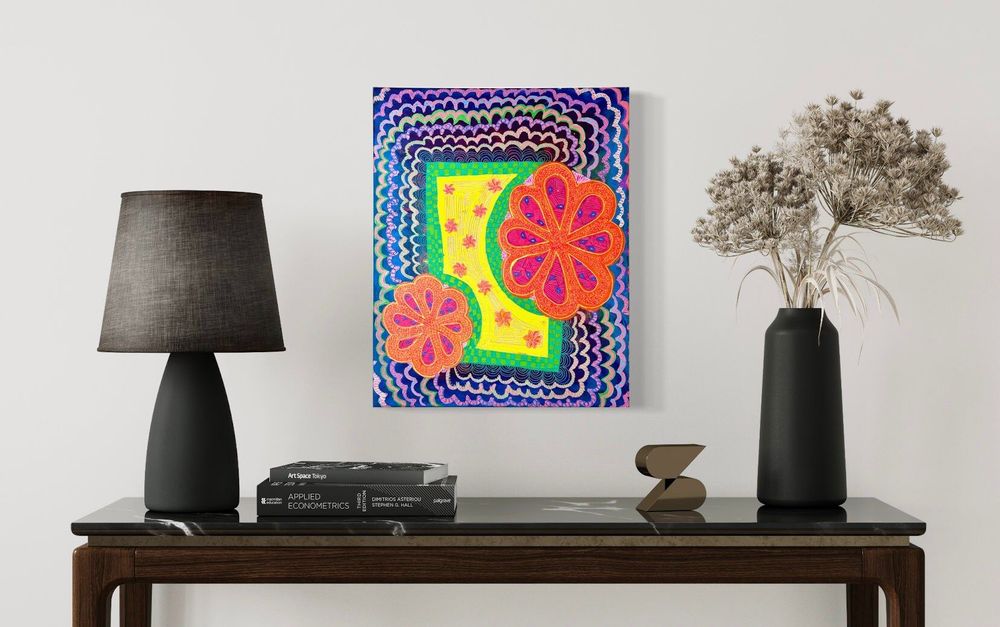 Unnamed Colorful Piece - Original Abstract Acrylic Painting on Canvas